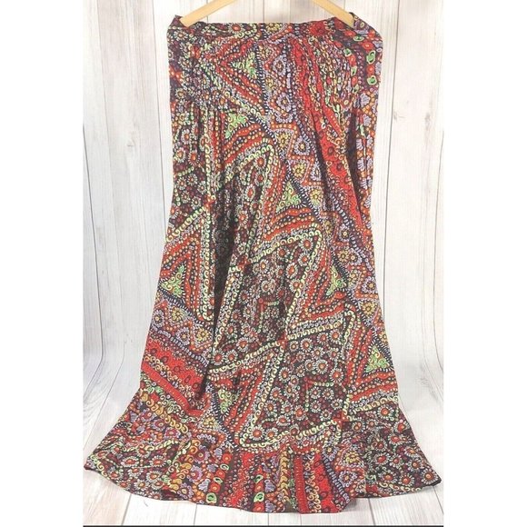 Women Maxi Skirt Gangotri Boho Hippie Ethnic Long Skirt Size S/M Elastic Waist - Picture 7 of 10